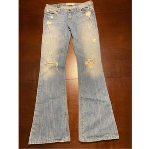 ABERCROMBIE- Youth Girls Sz 12- MACKENZIE- Distressed Flare Jeans